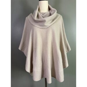Nanette Lepore Poncho XS/S Cashmere Cowl Neck Luxury Cape Cozy Chic Heritage